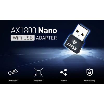 MSI WiFi USB adaptér AX1800 Nano