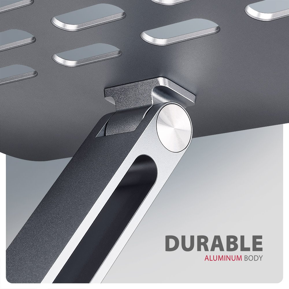 AXAGON hliníkový stojan pro notebooky velikosti 10" - 16" s USB hubem / HMC-STND /  HDMI / 3xUSB-A / GLAN / PD