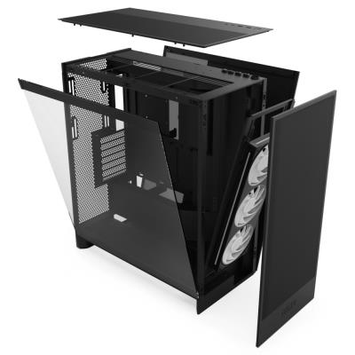 POŠKOZENÝ OBAL - NZXT skříň H7 Flow RGB edition / ATX / 1x360mm RGB core fan/ USB-C / 2x USB / proskl. bočnice / mesh panel / ...