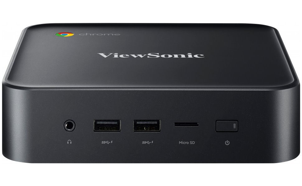 Viewsonic Chromebox, Intel Celeron 5205U, Chrome OS, 64GB ROM/8GB RAM,HDMI-out x2, uSD card x1,RJ45 x1, USB black