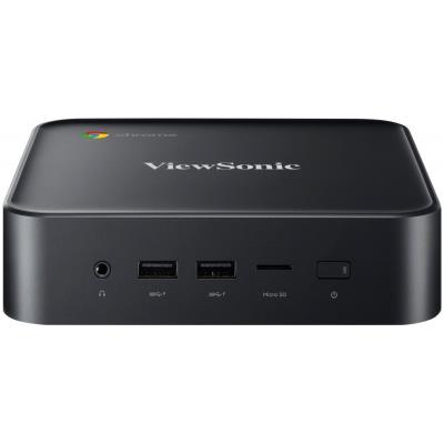 Viewsonic Chromebox, Intel Celeron 5205U, Chrome OS, 64GB ROM/8GB RAM,HDMI-out x2, uSD card x1,RJ45 x1, USB black