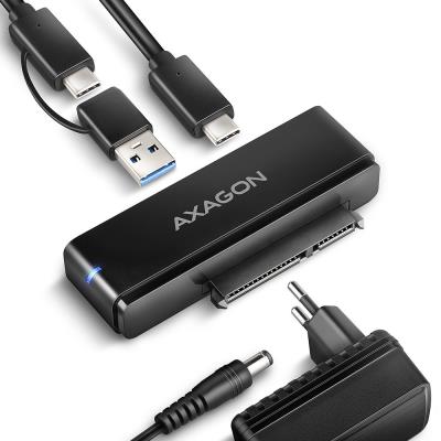 AXAGON USB-A/C PRO adaptér pro 2,5"/3,5" SATA SSD/HDD / ADSA-FPX / USB 3.2 Gen2 / SATA 6G / USB-A + USB-C / 0,6m
