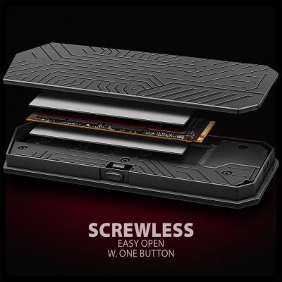 AXAGON externí RGB box pro M.2 NVMe SSD / EEM2-GAM / USB-C / USB 3.2 Gen2 / až 10 Gbit/s / kabel 50cm