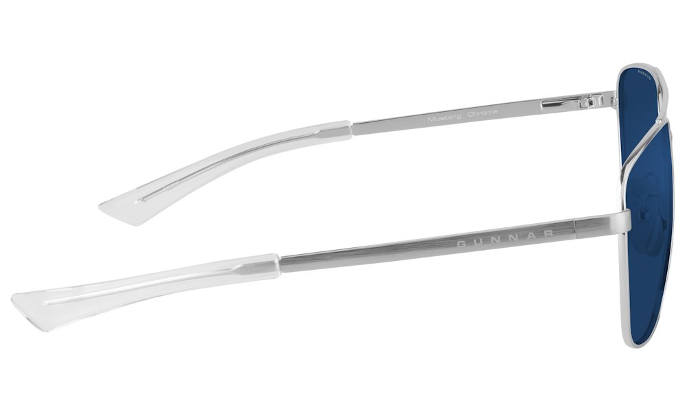 GUNNAR kancelářske/herní brýle  MUSTANG CHROME sluneční skla NEUTRAL BLF 90 Natural focus