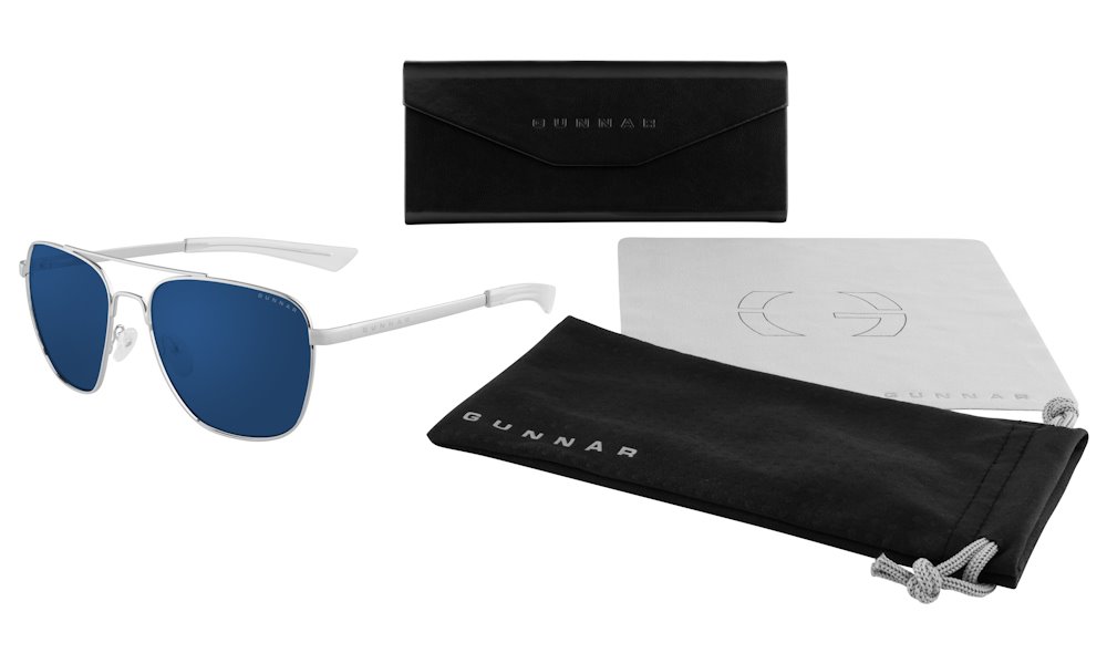 GUNNAR kancelářske/herní brýle  MUSTANG CHROME sluneční skla NEUTRAL BLF 90 Natural focus