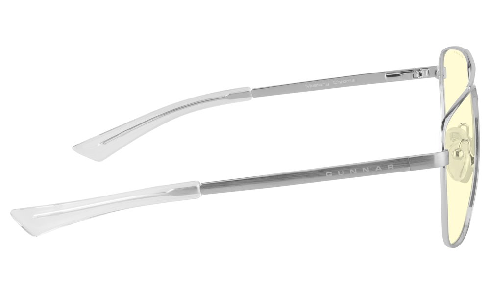 GUNNAR kancelářske/herní brýle  MUSTANG CHROME jantarová skla  BLF 65 GUNNAR focus