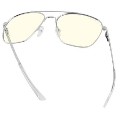 GUNNAR kancelářske/herní brýle  MUSTANG CHROME čirá skla BLF 35 GUNNAR focus