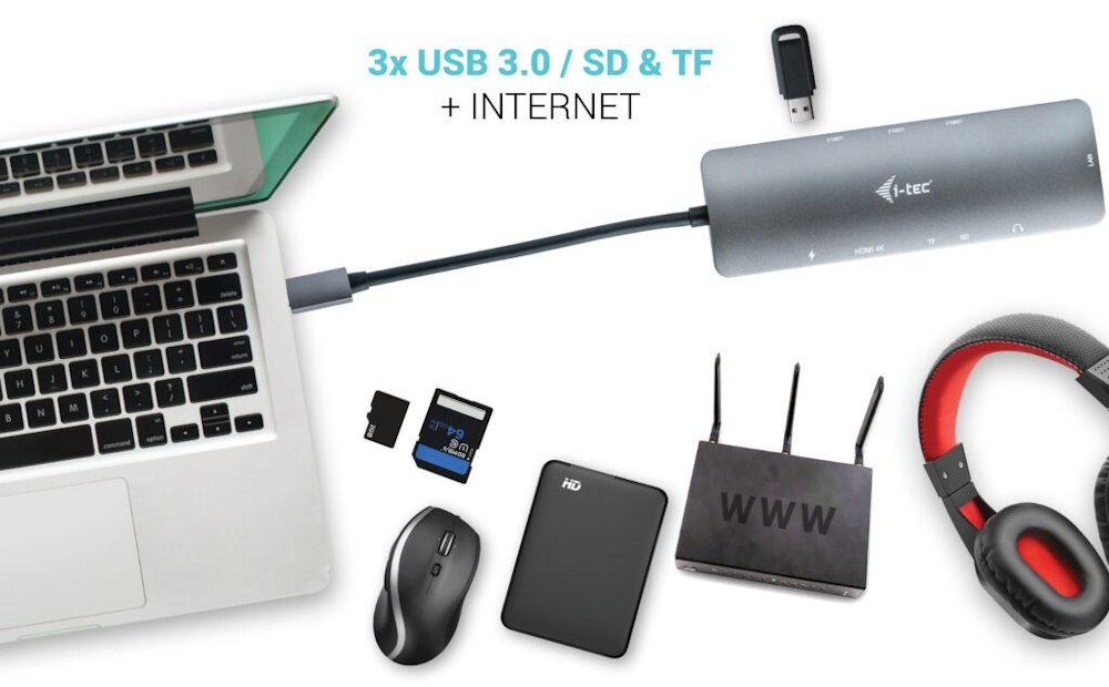 i-tec dokovací stanice USB-C Metal Nano 4K HDMI LAN, Power Delivery 100 W + nabíječka 100W