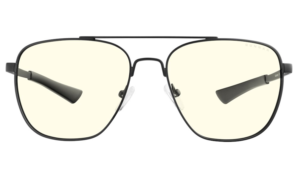 GUNNAR kancelářske/herní brýle  MUSTANG ONYX čirá skla BLF 35 GUNNAR focus