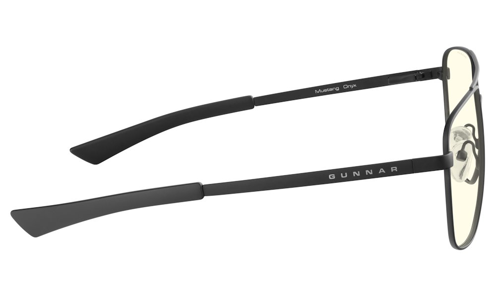 GUNNAR kancelářske/herní brýle  MUSTANG ONYX čirá skla BLF 35 GUNNAR focus