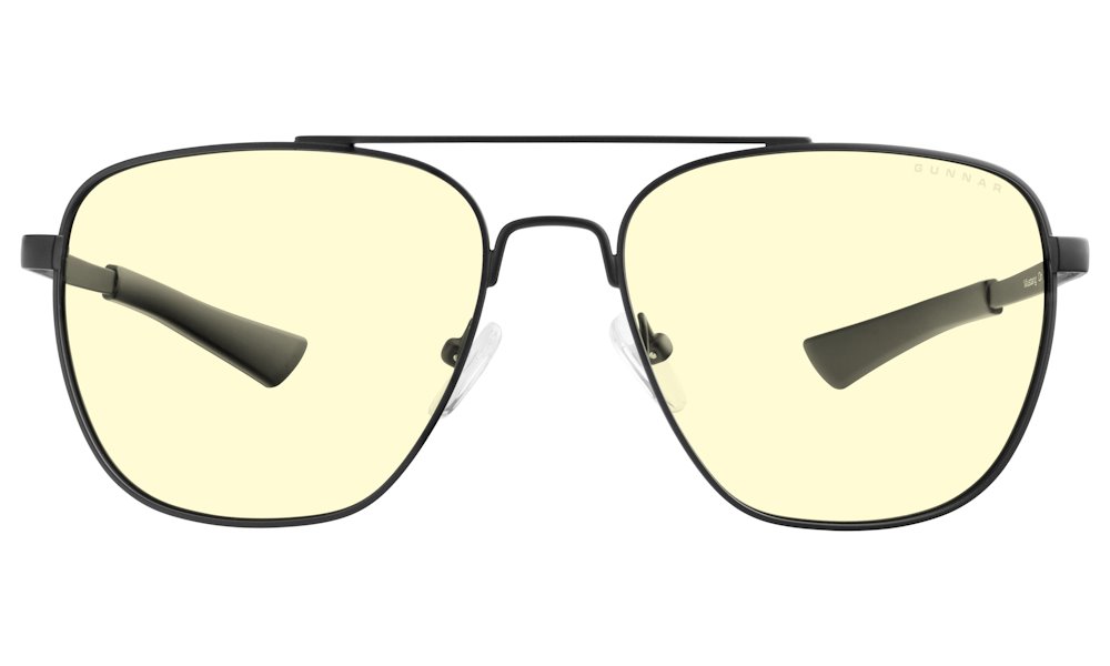 GUNNAR kancelářske/herní brýle  MUSTANG ONYX jantarová skla  BLF 65 GUNNAR focus