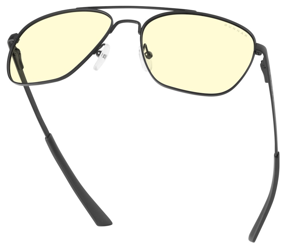 GUNNAR kancelářske/herní brýle  MUSTANG ONYX jantarová skla  BLF 65 GUNNAR focus