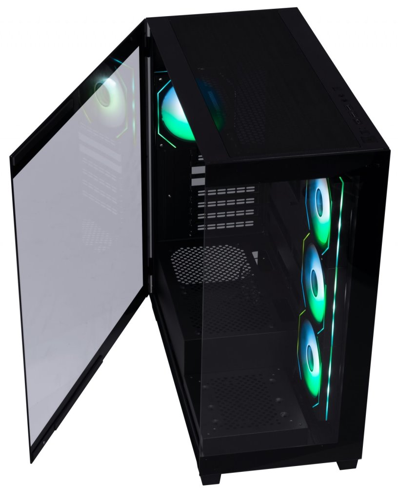 BitFenix skříň CETO / ATX / 4x 120mm ARGB fan / 2x USB 3.0 / USB-C / tvrzené sklo / černá