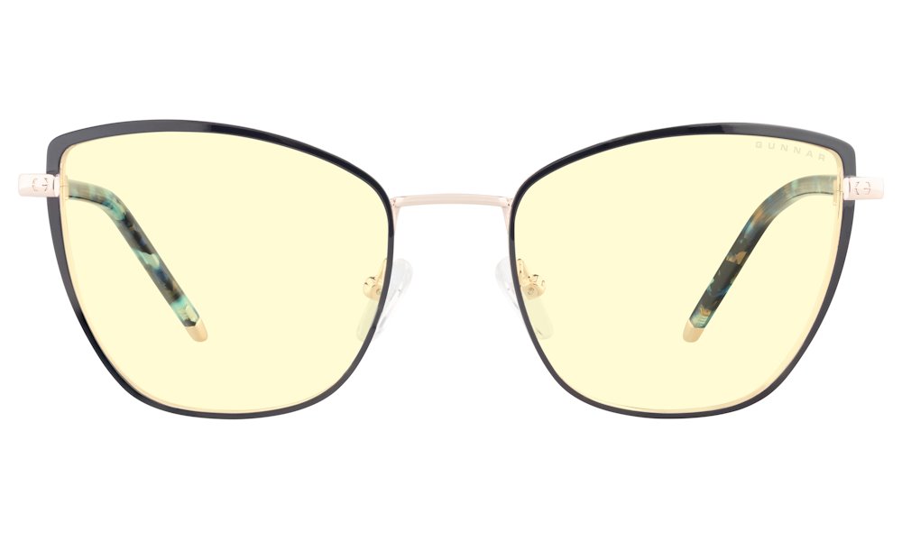 GUNNAR kancelářske/herní brýle  ERIKA INDIGO/GOLD jantarová skla BLF 65 GUNNAR focus