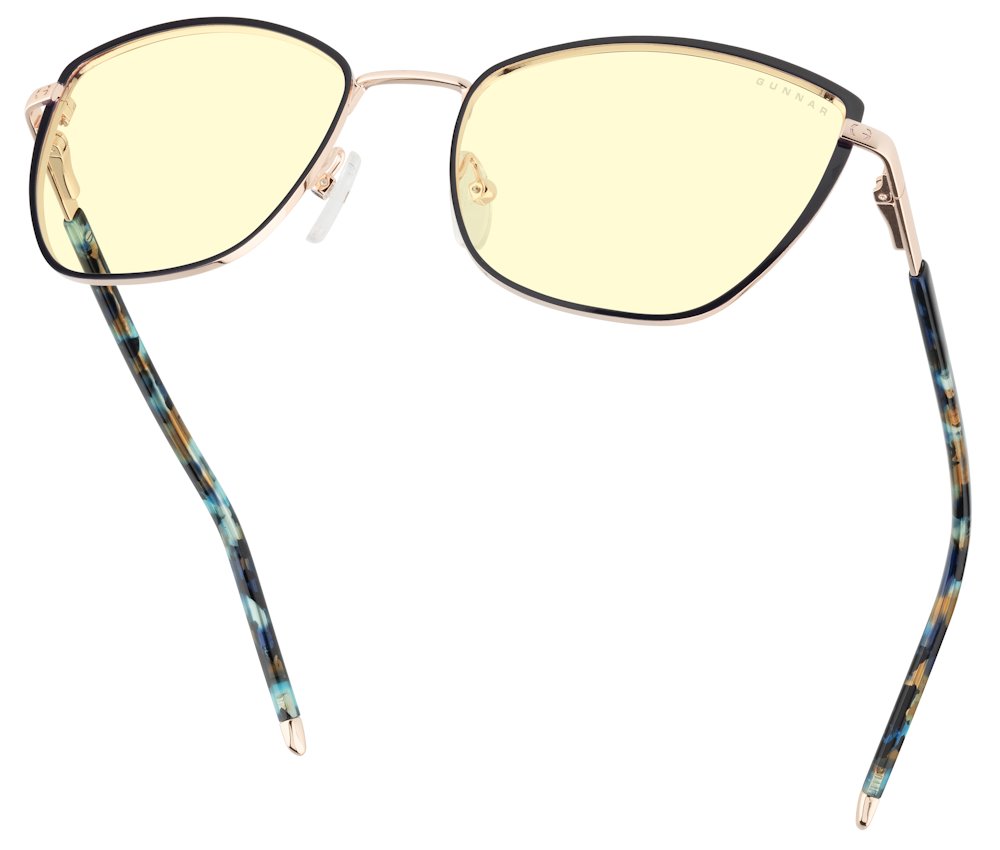 GUNNAR kancelářske/herní brýle  ERIKA INDIGO/GOLD jantarová skla BLF 65 GUNNAR focus