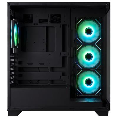 BitFenix skříň CETO / ATX / 4x 120mm ARGB fan / 2x USB 3.0 / USB-C / tvrzené sklo / černá