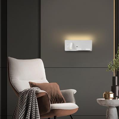 IMMAX LED Be PREPARE 4v1, bodové svítidlo s Qi nabíjením, USB, bílé, varianta pravá