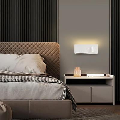 IMMAX LED Be PREPARE 4v1, bodové svítidlo s Qi nabíjením, USB, bílé, varianta levá