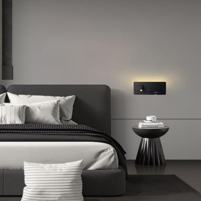 IMMAX LED Be PREPARE 4v1, bodové svítidlo s Qi nabíjením, USB, černé, varianta pravá