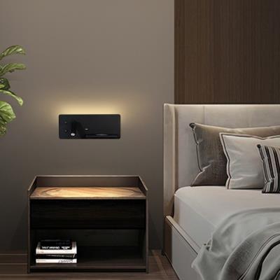 IMMAX LED Be PREPARE 4v1, bodové svítidlo s Qi nabíjením, USB, černé, varianta pravá