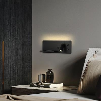 IMMAX LED Be PREPARE 4v1, bodové svítidlo s Qi nabíjením, USB, černá, varianta levá