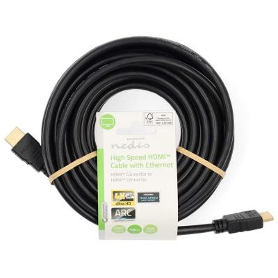 NEDIS High Speed HDMI 2.0 kabel s ethernetem/ 4K@60Hz/ zlacené konektory HDMI-HDMI/ černý/ bulk/ 10m