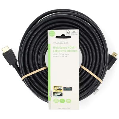 NEDIS High Speed HDMI 2.0 kabel s ethernetem/ 4K@60Hz/ zlacené konektory HDMI-HDMI/ černý/ bulk/ 15m