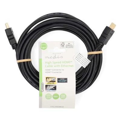 NEDIS High Speed HDMI 2.0 kabel s ethernetem/ 4K@60Hz/ zlacené konektory HDMI-HDMI/ černý/ bulk/ 5m