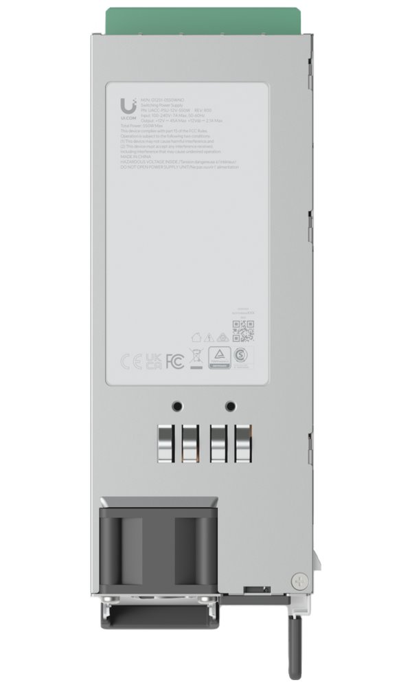 Ubiquiti UniFi Hot-Swappable Power Module (550W) - Hot-swap zdroj pro Ent. Aggregation Switch, Ent. NVR, Ent. CloudKey