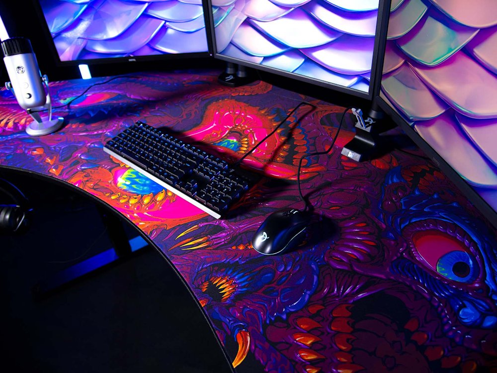 AROZZI herní stůl ARENA ANGELO Crawling Chaos/ rohový/ dračí design