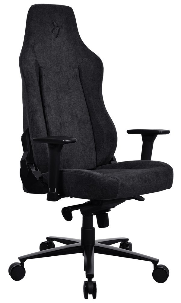 AROZZI herní židle VERNAZZA Soft Fabric Pure Black/ povrch Elastron/ černá