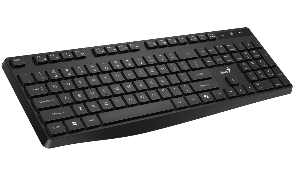 GENIUS KB-7200/ bezdrátová 2,4GHz/ Copilot/ mini receiver/ USB/ černá/ CZ+SK layout