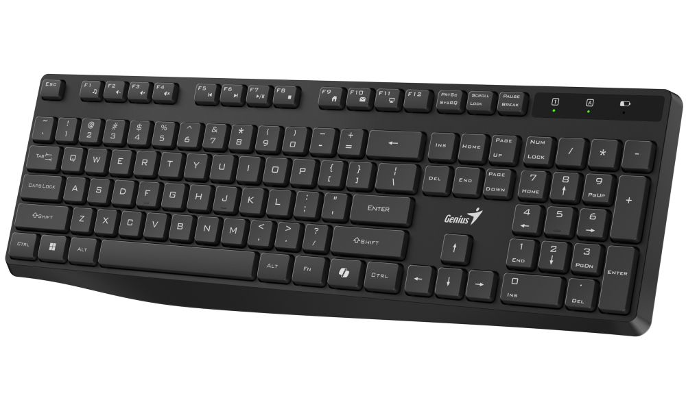 GENIUS KB-7200/ bezdrátová 2,4GHz/ Copilot/ mini receiver/ USB/ černá/ CZ+SK layout