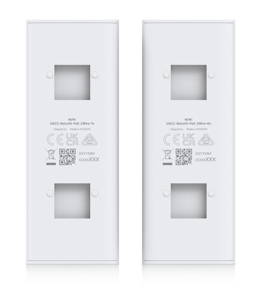 Ubiquiti PoE Over 2-Wire Retrofit Extender - Sada PoE extenderů pro koaxiální kabel nebo kroucenou dvojlinku, PoE+/PoE++