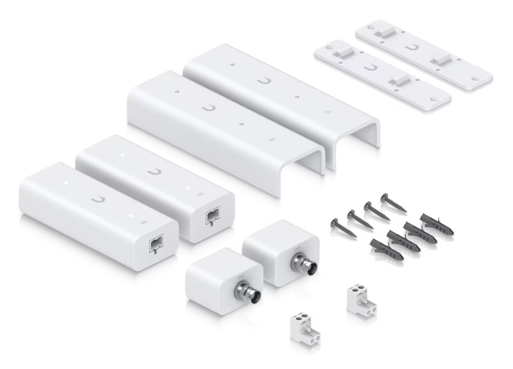 Ubiquiti PoE Over 2-Wire Retrofit Extender - Sada PoE extenderů pro koaxiální kabel nebo kroucenou dvojlinku, PoE+/PoE++