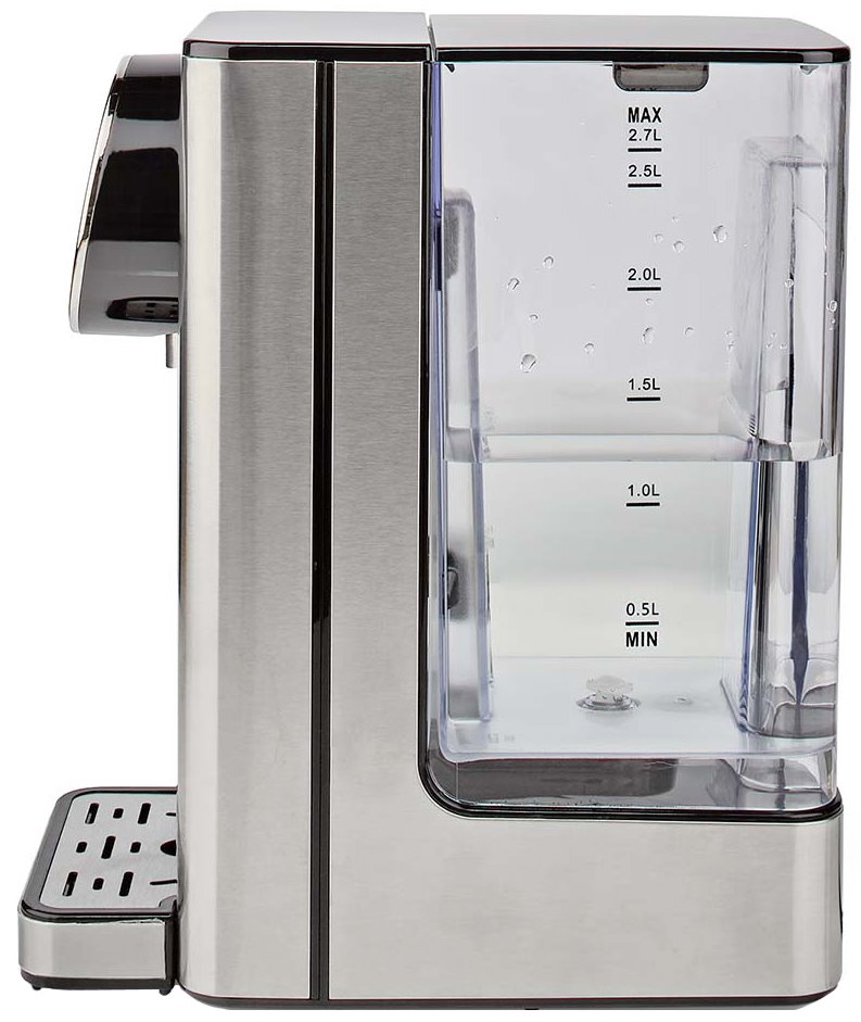 POŠKOZENÝ OBAL - NEDIS automat na horkou vodu/ objem 2,7 l/ display/ digitální/ černá (hliník)