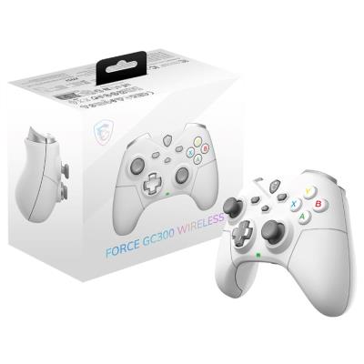 MSI gamepad FORCE GC300 Wireless White/ bezdrátový/ 2,4GHz/ Bluetooth/ USB-C/ pro PC, Android/ bílý