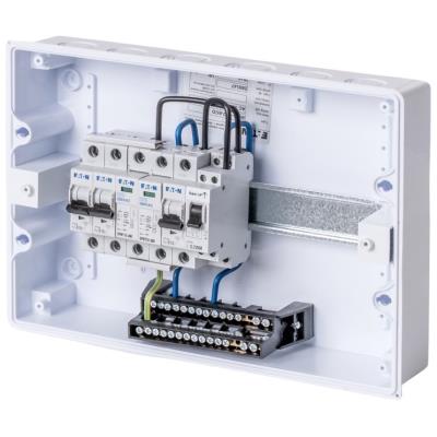 Solarmi ACZ1 osazený rozvaděč pro fotovoltaiku, jističe, chránič, 3,7kW 1f, backup