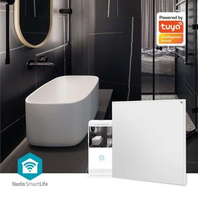 NEDIS Wi-Fi SmartLife Infračervený topný panel/ 350W/ nastavení teploty/ termostat/ IP44/ dálkové ovládání/ bílý