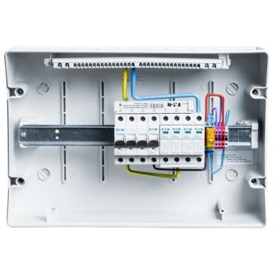 Solarmi AC32N0 osazený rozvaděč pro fotovoltaiku, jističe, chránič, N0, 3f, 32A