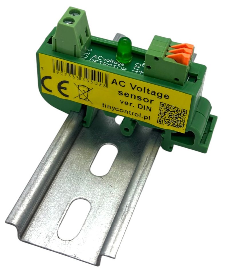 TINYCONTROL senzor síťového napětí  na DIN lištu pro LK3 & LK4