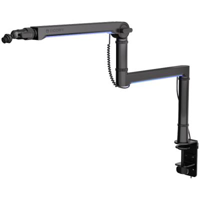 Endorfy rameno na mikrofon Broadcast Low Profile RGB Boom Arm / 360st. rotace / kulová hlava / LED osvětlení