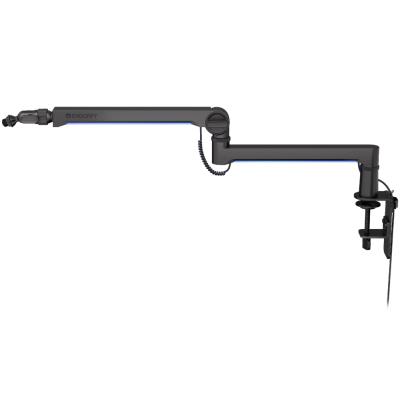 Endorfy rameno na mikrofon Broadcast Low Profile RGB Boom Arm / 360st. rotace / kulová hlava / LED osvětlení