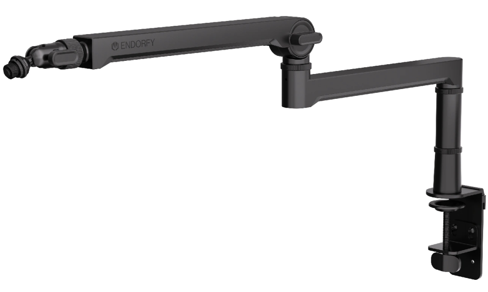 Endorfy rameno na mikrofon Broadcast Low Profile Boom Arm / 360st. rotace / kulová hlava / černý