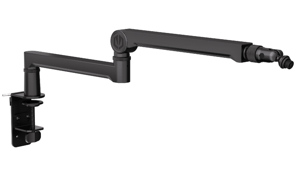 Endorfy rameno na mikrofon Broadcast Low Profile Boom Arm / 360st. rotace / kulová hlava / černý
