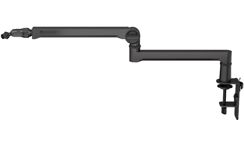 Endorfy rameno na mikrofon Broadcast Low Profile Boom Arm / 360st. rotace / kulová hlava / černý