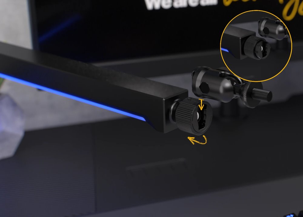 Endorfy rameno na mikrofon Broadcast Low Profile RGB Boom Arm / 360st. rotace / kulová hlava / LED osvětlení