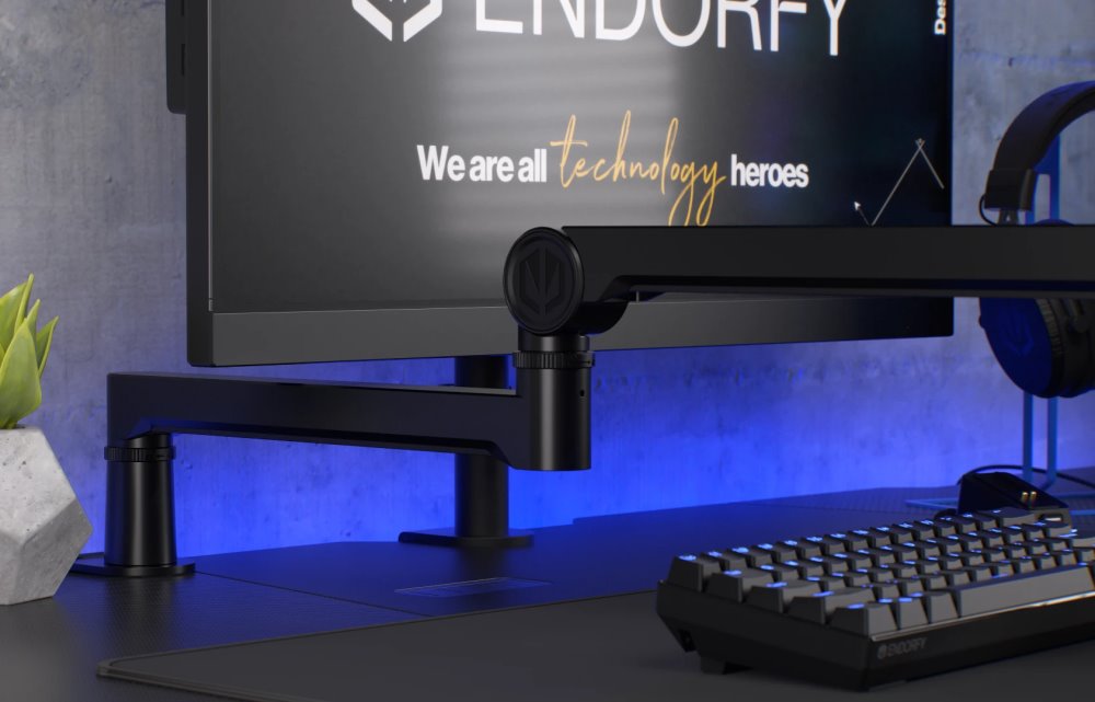 Endorfy rameno na mikrofon Broadcast Low Profile Boom Arm / 360st. rotace / kulová hlava / černý