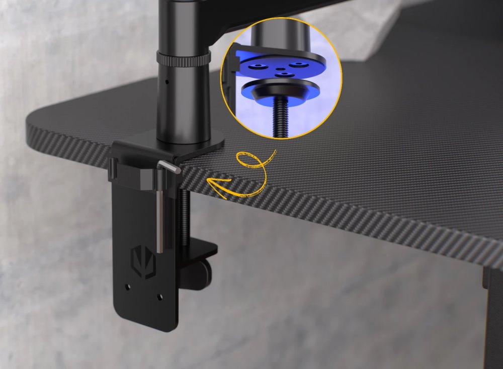 Endorfy rameno na mikrofon Broadcast Low Profile Boom Arm / 360st. rotace / kulová hlava / černý