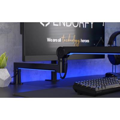 Endorfy rameno na mikrofon Broadcast Low Profile RGB Boom Arm / 360st. rotace / kulová hlava / LED osvětlení